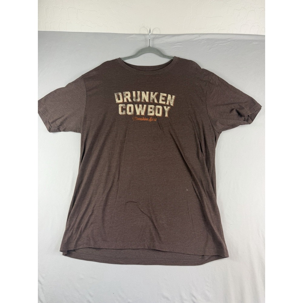 Brad Paisley Moonshine Spirit 'drunken cowboy' brown tee, men's xl t-shirt